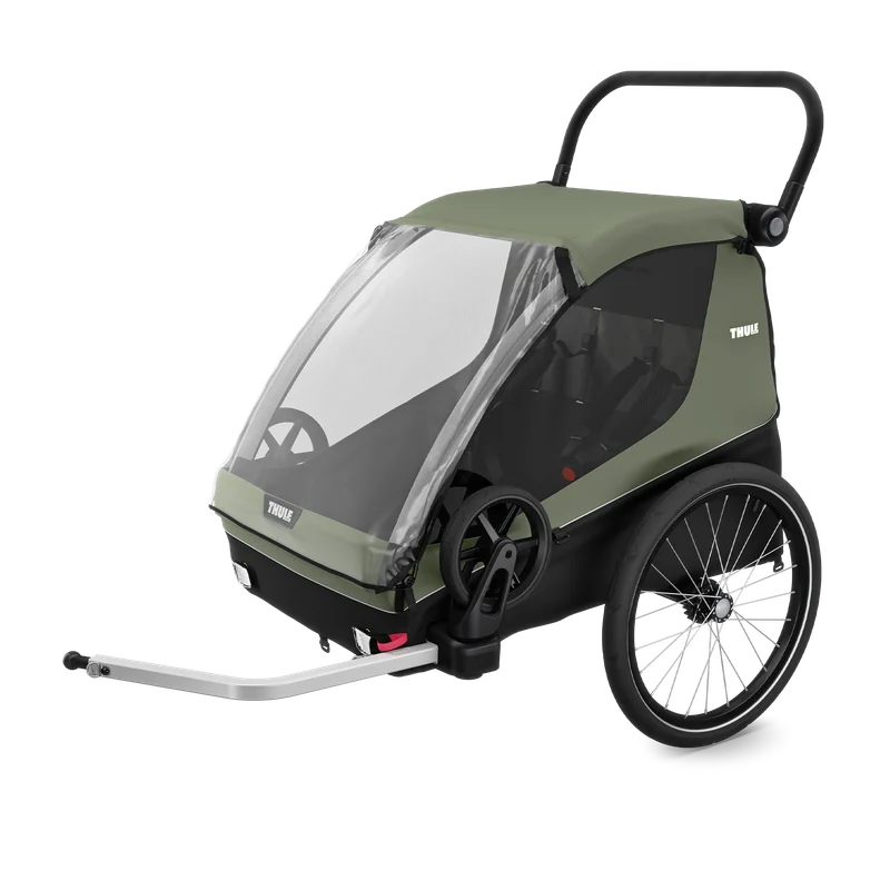 Thule Courier bike trailer vintage green