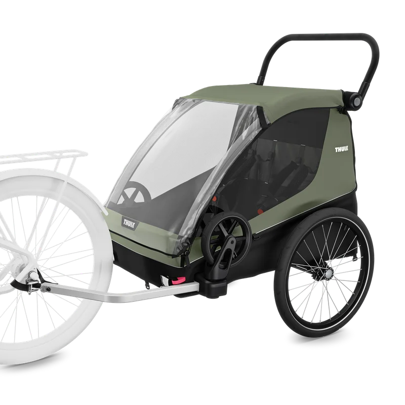 Thule Courier bike trailer vintage green