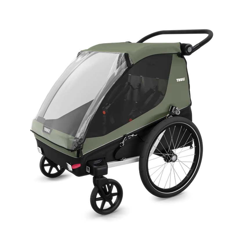 Thule Courier bike trailer vintage green