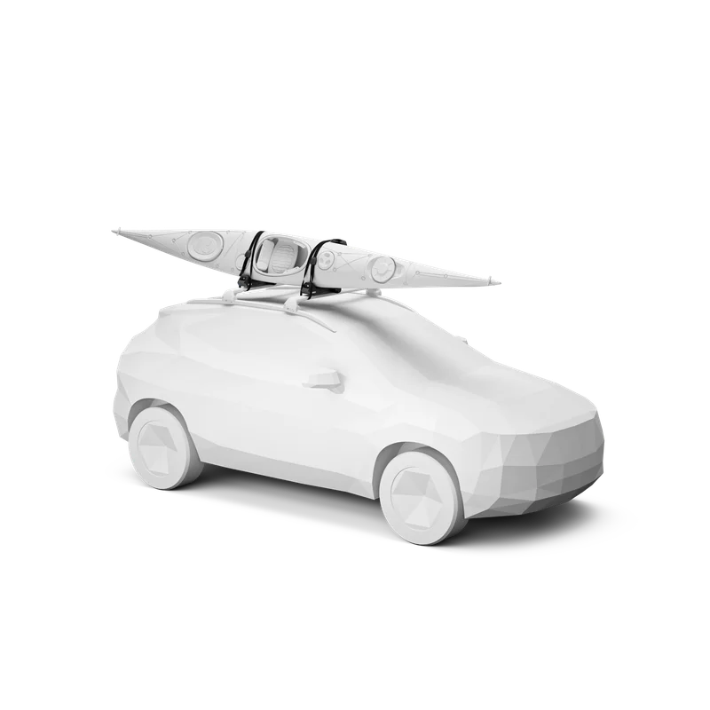 Thule Hull-a-Port Aero kayak rack foldable j-style black