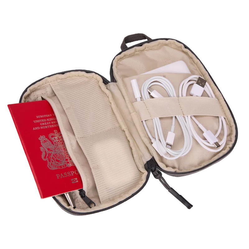Thule Subterra 2 Powershuttle electronics organizer small Vetiver Gray